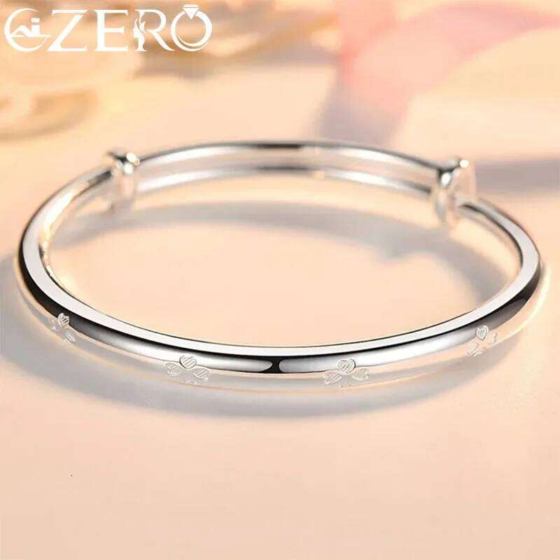 925 sterling silver charm Lucky grass clovers bracelets Bangles for women Original Designer fashion party wedding jewelry gifts