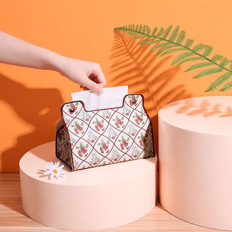 European Style For Home Living Room Dining Coffee Table Car Leather Creative Light Luxury Tissue Storage Box