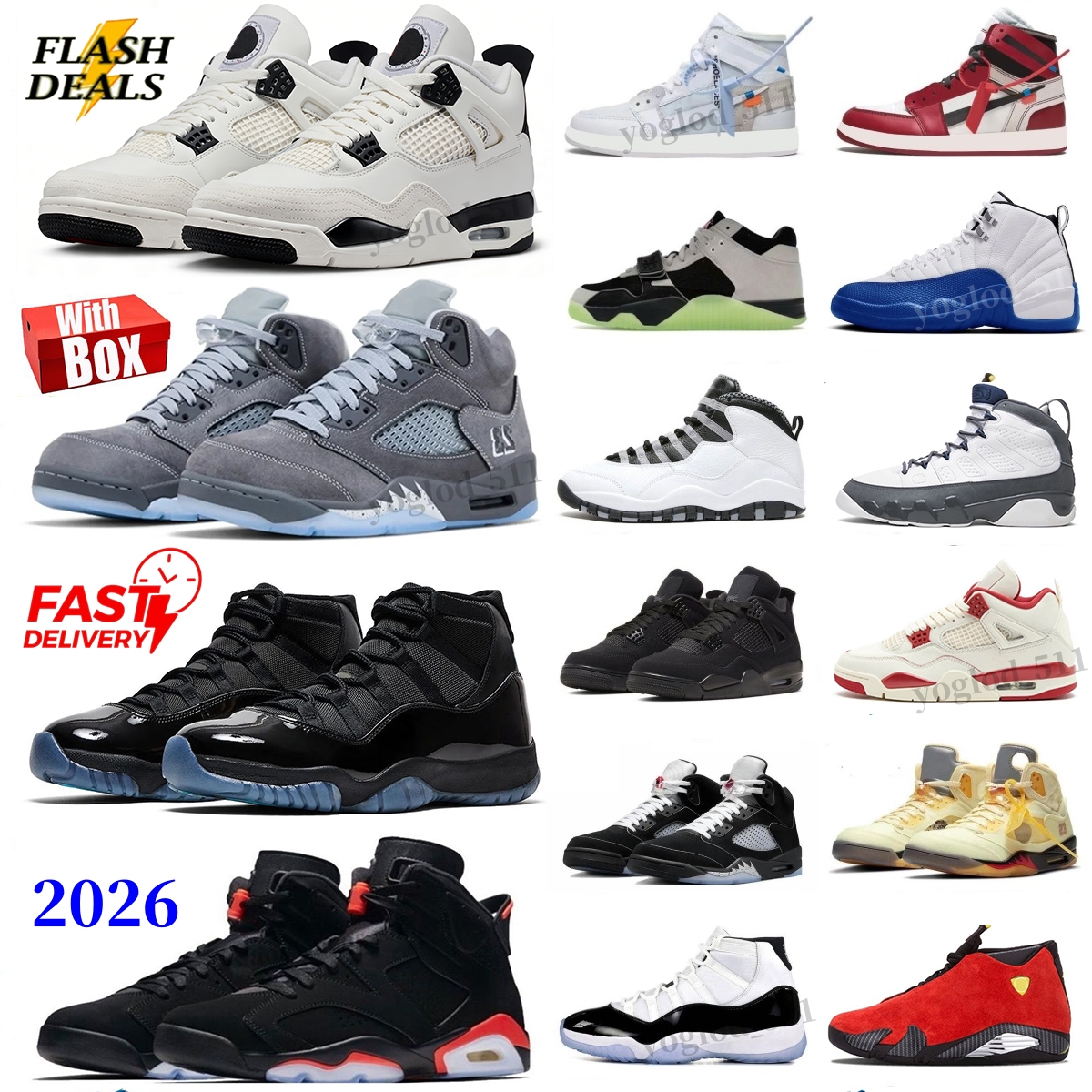 4s 5s 11s Designer shoes Basketball shoes 4 Flight Club Sierra Red 11 gamma Blue 9 Flint Grey 6 Reverse Infrared 5 Wolf Grey 12 Taxi shoes men trainers sneakers with box