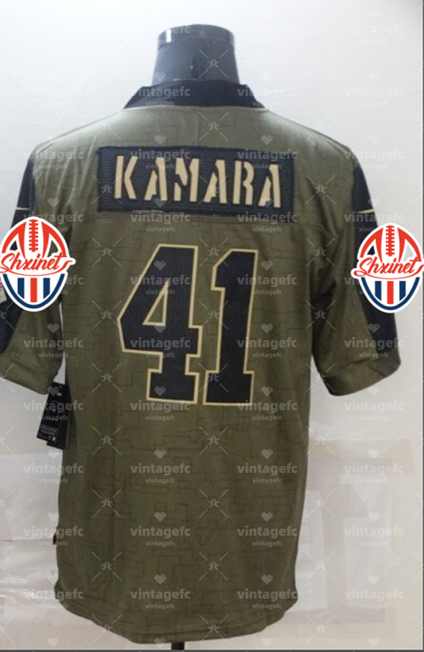 Latest model for the 2025 season Alvin Kamara 41 Tyrann Mathieu 32 Chris Olave 12 Taysom Hill 7 Cameron Rashid Rattler Personalized Football Jerseys