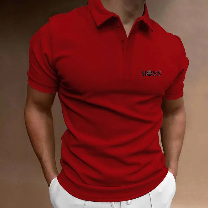 Business Fashion Mens Business Polo Shirt High Quality Printed Summer Outdoor Fitness Running Quick Dry T-Shirt Golf 260106