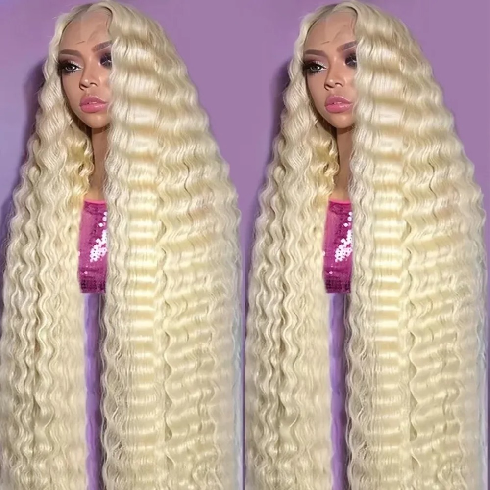 613 Hd Transparent Lace Front Wig Curly Human Hair Wigs 180 Density Blonde Wig 360 Full Lace Wigs for Women Glueless Lace Frontal Wigs