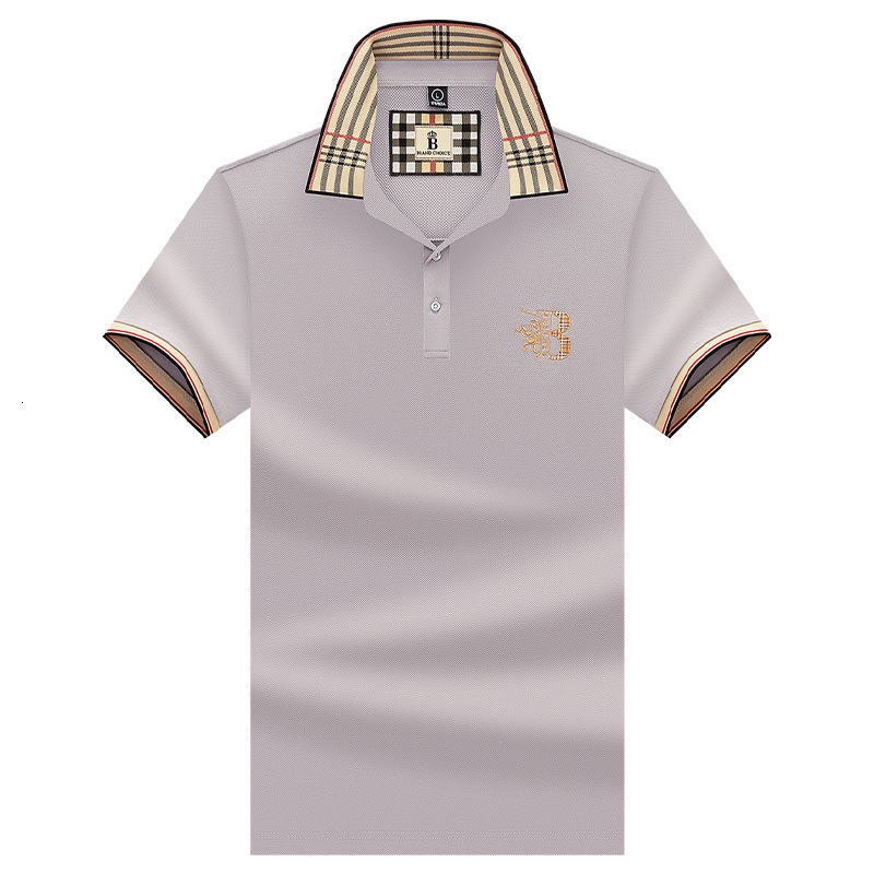 Luxury Brand Designer Clothes Paul Genuine Brand Men's Summer Polo Shirt Turn-Down Collar Dad Clothes Loose Casual Ice Silk Polo Shirt For Men