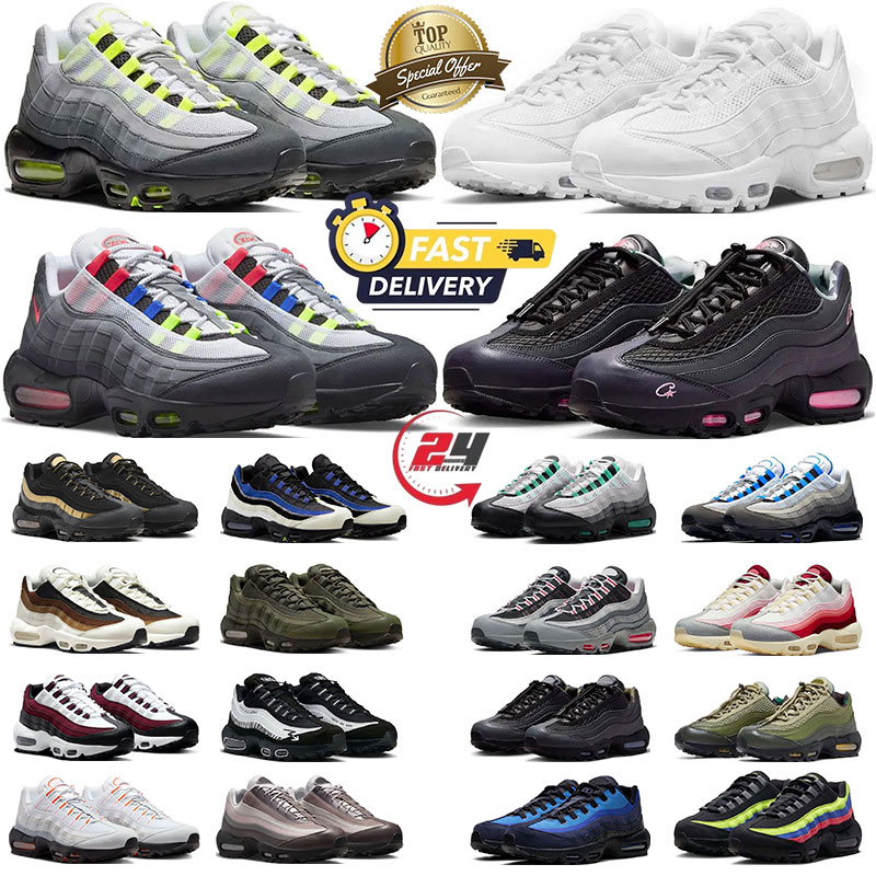 Fast delivery 95 95s Shoe Designer Sneakers Casual Shoes Trainers Triple Black White yellow Green Neon Diffused Taupe Men Women Outdoor Sneakers Runners 36-46