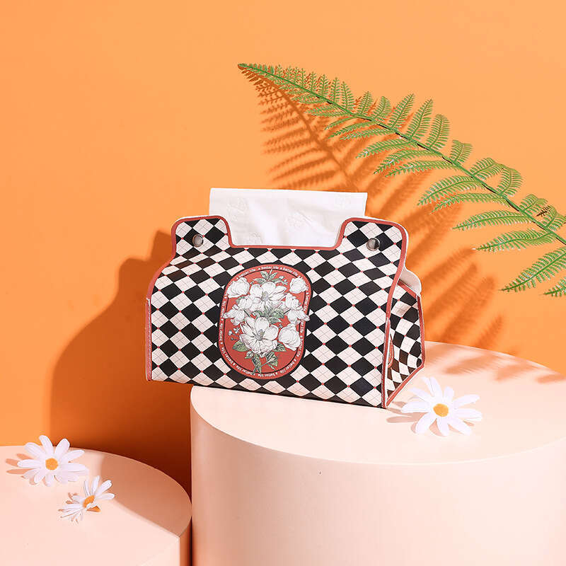 European Style For Home Living Room Dining Coffee Table Car Leather Creative Light Luxury Tissue Storage Box