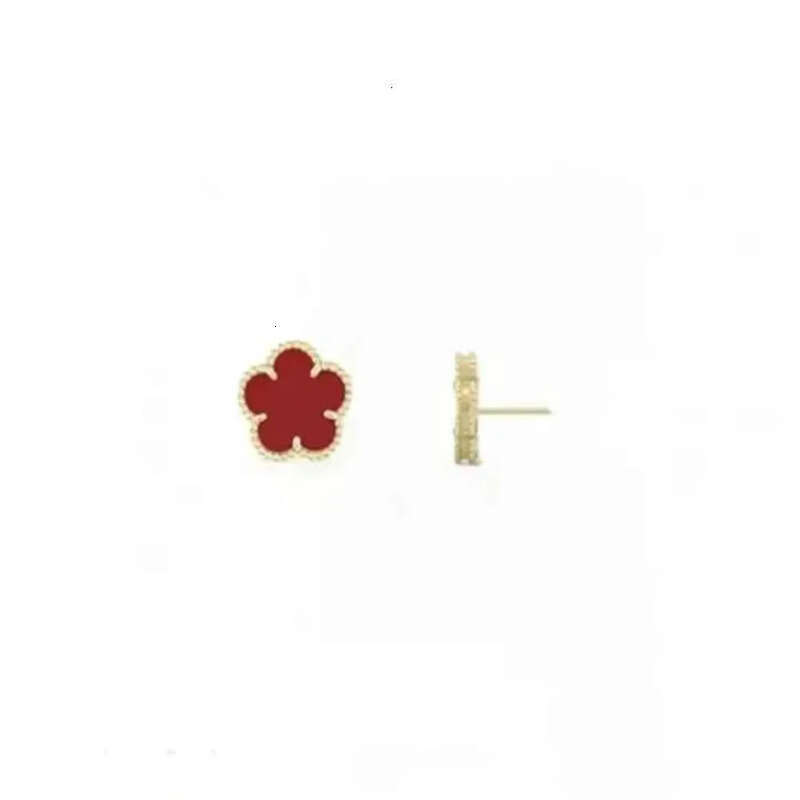 Hot-selling Free Shipping Designer Jewelry 15mm Clover Earrings For Women; White Women's Earrings; Mother Of Pearl Gold Rose H260202