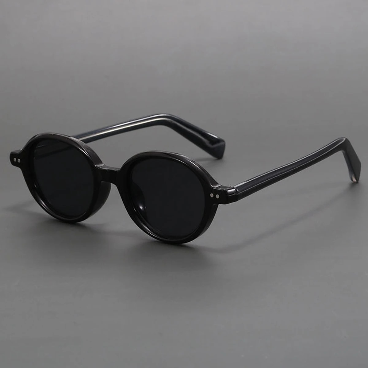 Acetate Small Round Sunglasses Polarized Mens Japanese Unisex Oval Sunglasses Women Retro TR90 Acetate Men260106