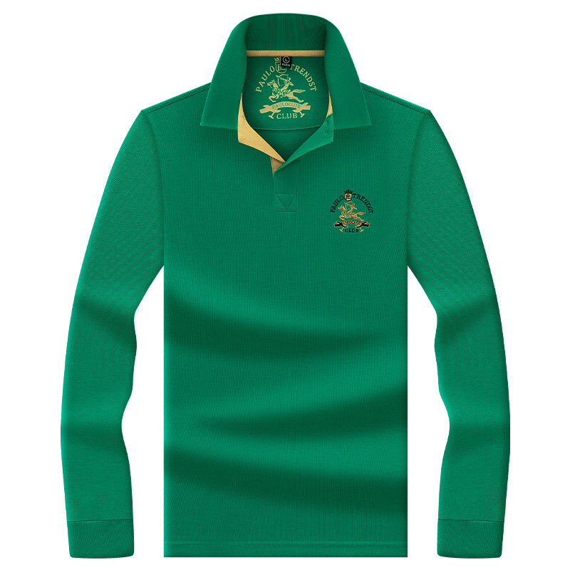 Luxury Brand Designer Clothes Hexagonal Bead Silk Cotton Mens Embroidered Pony Long Sleeve Polo Shirt Mens Casual Turn-Down Collar Top Paul T-Shirt