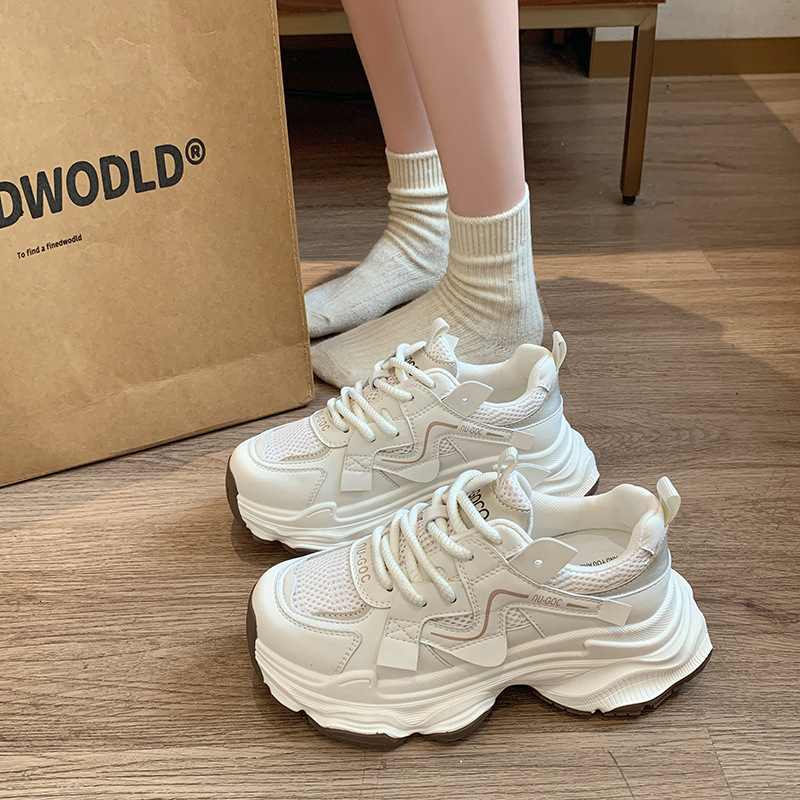 Ddmytiger Platform Dad Sneakers Women Ins Style Spring And Autumn New Fashion Versatile Mesh Breathable Sports Casual Shoes For Outdoor Shoes