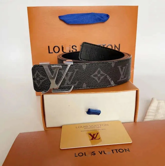 Designer louise men belts for women designer mens lvtlys length 95-125CM woman fashion luxury letter smooth buckle belt 845