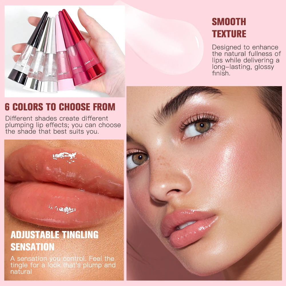 Lip Plumping Lip Oil Instant Plumper High-Gloss Gloss Non-Dry Non-Greasy Long-Lasting Moisturizing Lip Care Liquid Makeup 260104