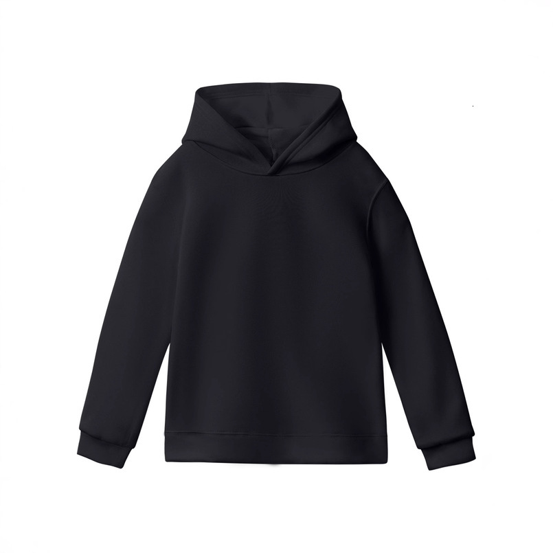 Foreign Trade Autumn Winter Pullover Fleece Hoodie Solid Color Casual Children's Sweatshirt Set