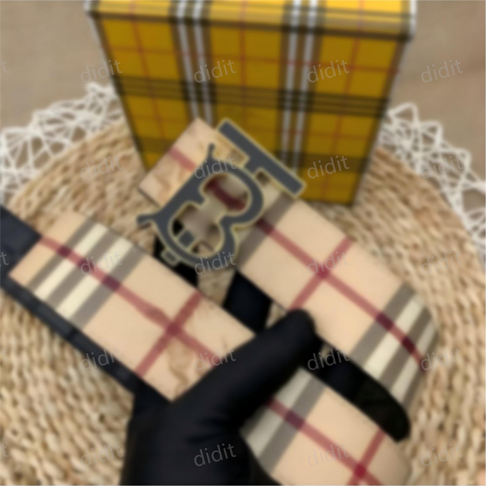 Burberyes belt Mens Luxury Belt For Men And Women With Cintura Ceinture Luxe Silver Buckles Striped Double Sided Casual Style Papercut Width 3.8cm B Belt men