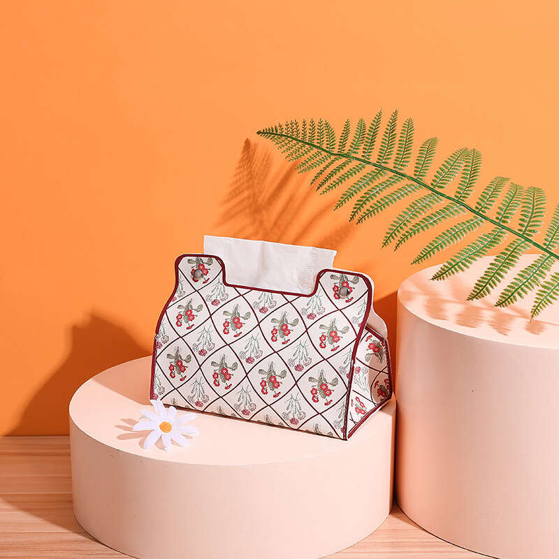 European Style For Home Living Room Dining Coffee Table Car Leather Creative Light Luxury Tissue Storage Box