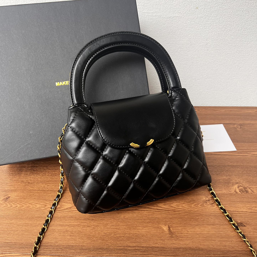 Designer Women Lady Shoulder Bag Pattern C Kelly Handbag Cosmetic Brush Beauty Lipstick Organizer Case Phone Storage Case With Handle Chain