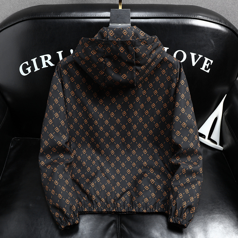 Luxury Brand Designer Clothes European Station Trade Men's Jacket Autumn New Trendy Fashion Hooded Coat Cold-Proof Top Men's Jacket