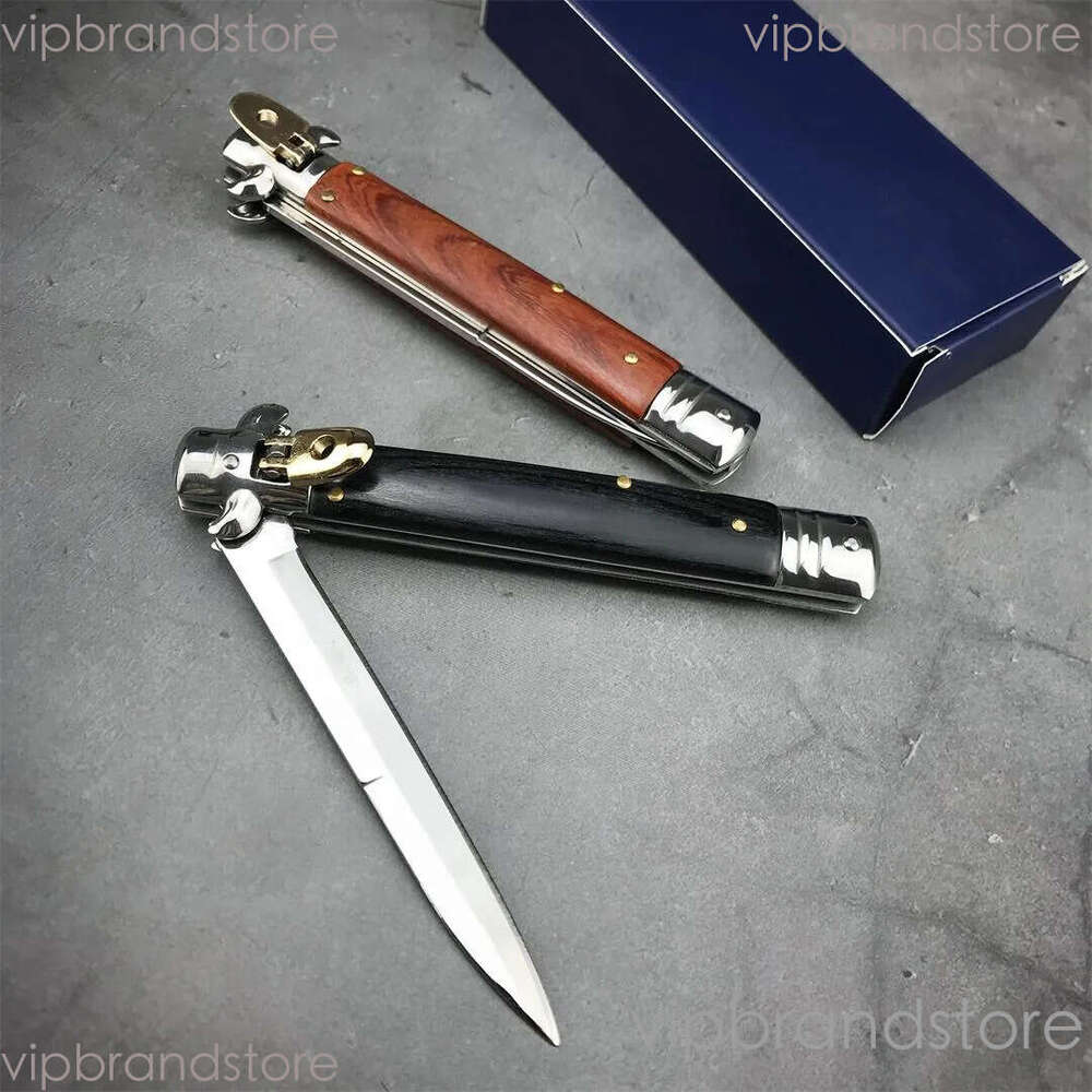 4Models Bill Deshivs Folding Blade Knife 7.6 fixed blade knife 440C Blade, Wood Handles