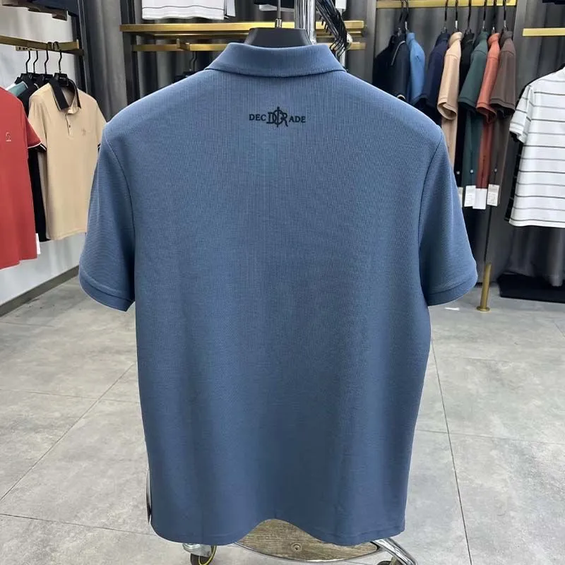 Men's Polos High End 100% Cotton Embroidery Short Sleeve luxury T-shirt Lapel Top Summer Brand High Quality Womens Fashion Casual Polo Shirt Retr