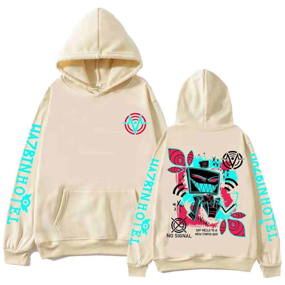Hazbin Hotel Vox Print Hoodie Man Woman Harajuku Pullover Tops Sweatshirt X260107