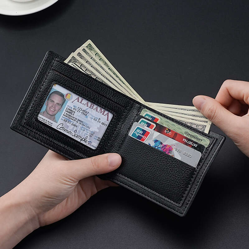 Men's Woven Pattern Cross-Border Hot-Selling Fashion Business Bag Casual Dual-Use Multi-Functional Storage Wallet