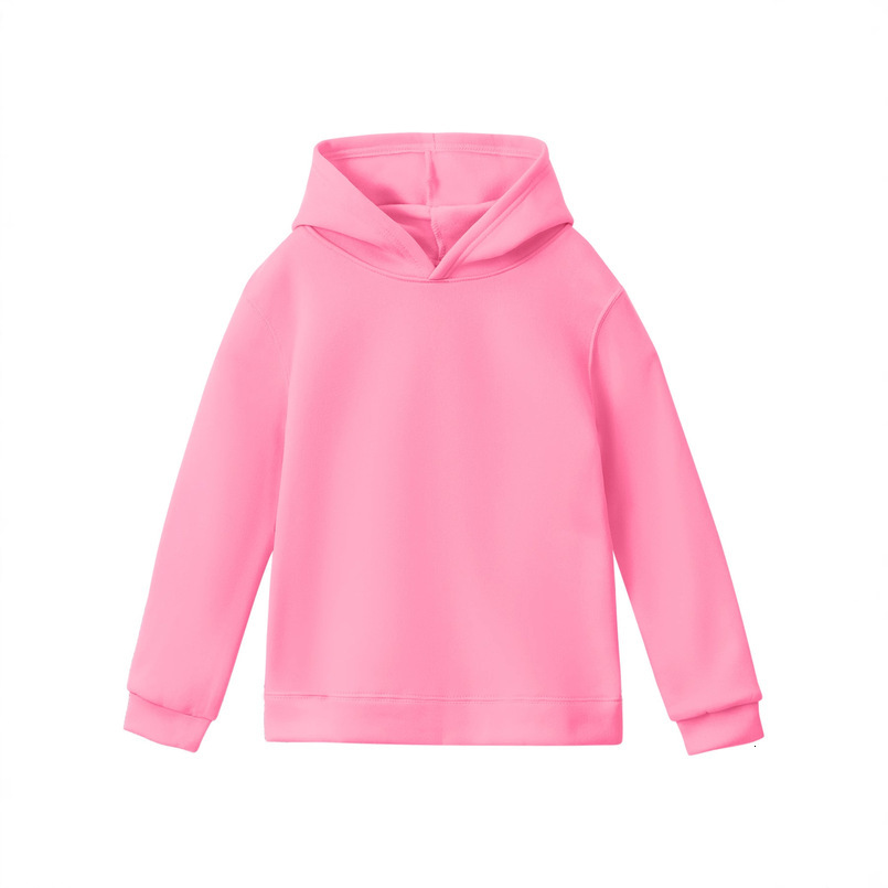 Foreign Trade Autumn Winter Pullover Fleece Hoodie Solid Color Casual Children's Sweatshirt Set