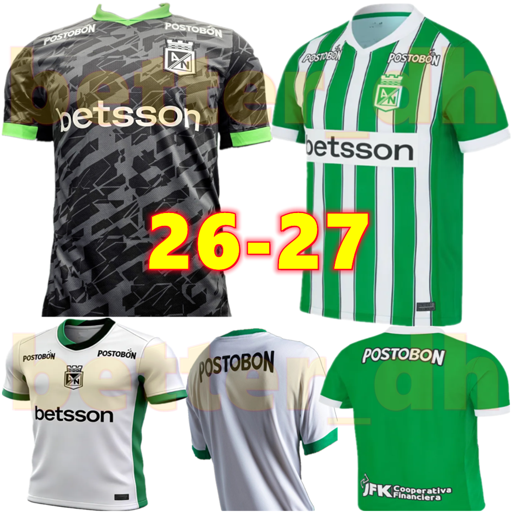 26 27 Atletico Nacional Soccer Jerseys 2026 MORELOS MARINO CARDONA SARMIENTO ASPRILLA F.BATISTA ROMAN BILLY.A CAMPUZANO ZAPATA Men Kids Kits Football shirts