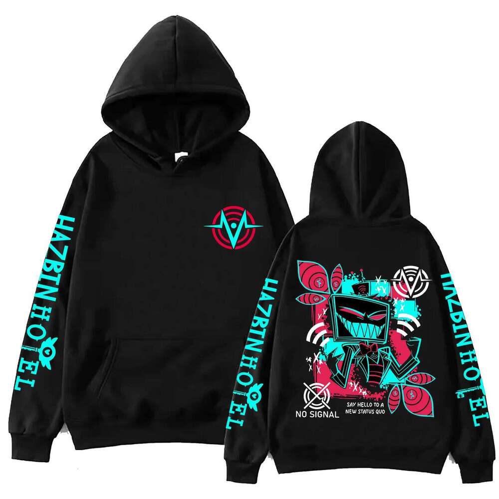 Hazbin Hotel Vox Print Hoodie Man Woman Harajuku Pullover Tops Sweatshirt X260107