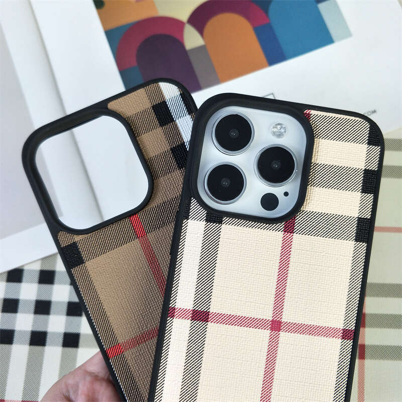 British Style Striped Compatible With Iphone 16/15/14 Large Hole Phone Case Apple 13/17 Pro Max Full Coverage Trendy