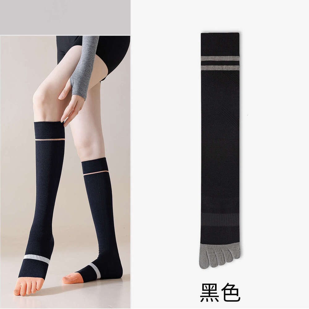 Compression For Women, Five-Toe Autumn And Split-Toe Jump Rope, Running, Aerobics, Women's Winter Shock-Absorbing Socks, Long Tube Socks B5