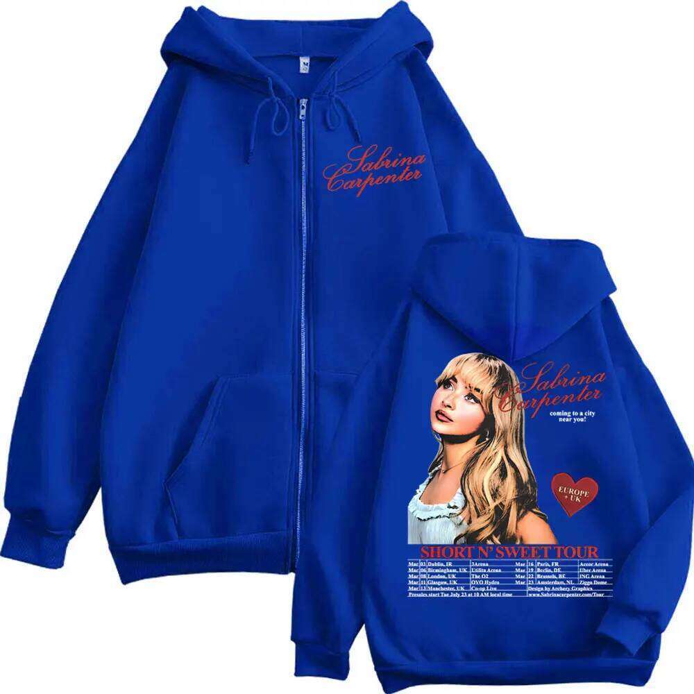Sabrina Carpenter Short N' Sweet Album Merch Zipper Hoodies Fashion Aesthetic Zip Up Sweatshirt Men Women Harajuku Y2k Pullovers H260107 - view 5