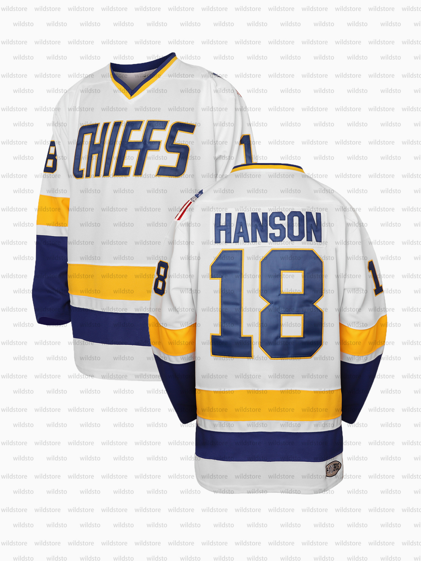 Men's 18 Hanson Brother Hockey Jersey In Stock Fast Shipping Embroidered Letter Number Design Polyester Machine Washable