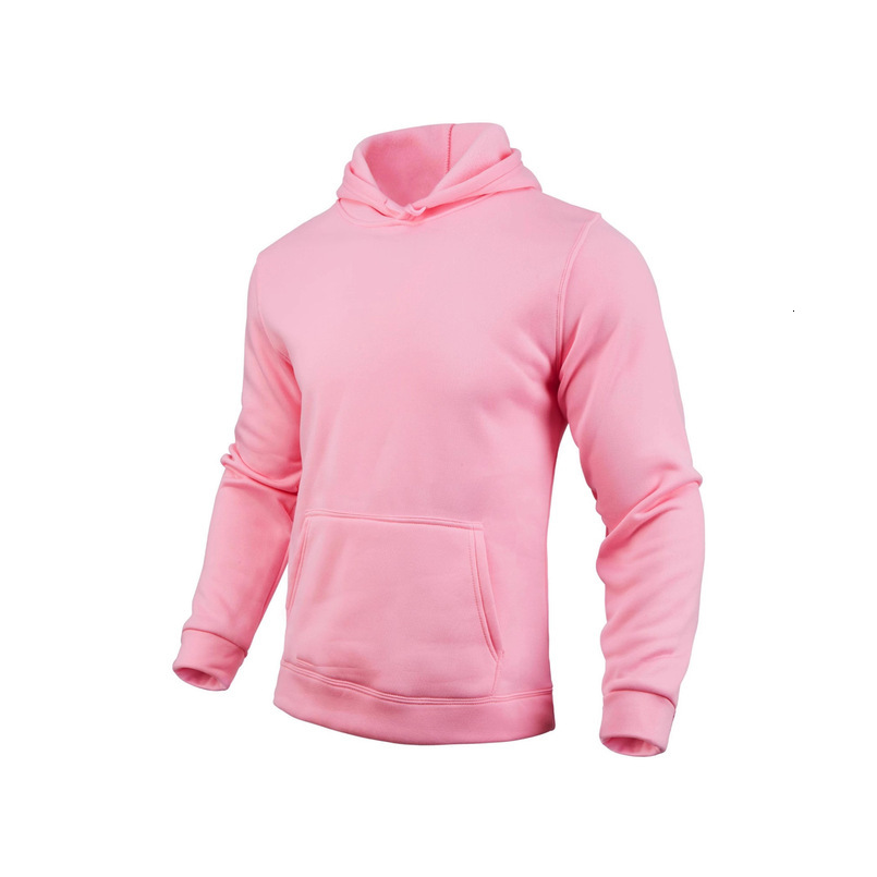 Men Women European and American Style Fleece Solid Color Hoodie Men's Sweatshirt Hooded Pullover Sports Casual Long Sleeve