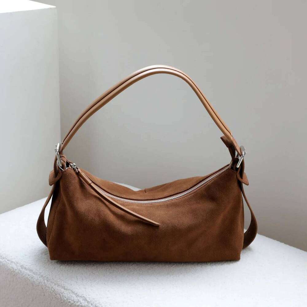 KABAHEBINGJUE Suede Cowhide Shoulder Bag Crossbody Design for Everyday Use 1100368158