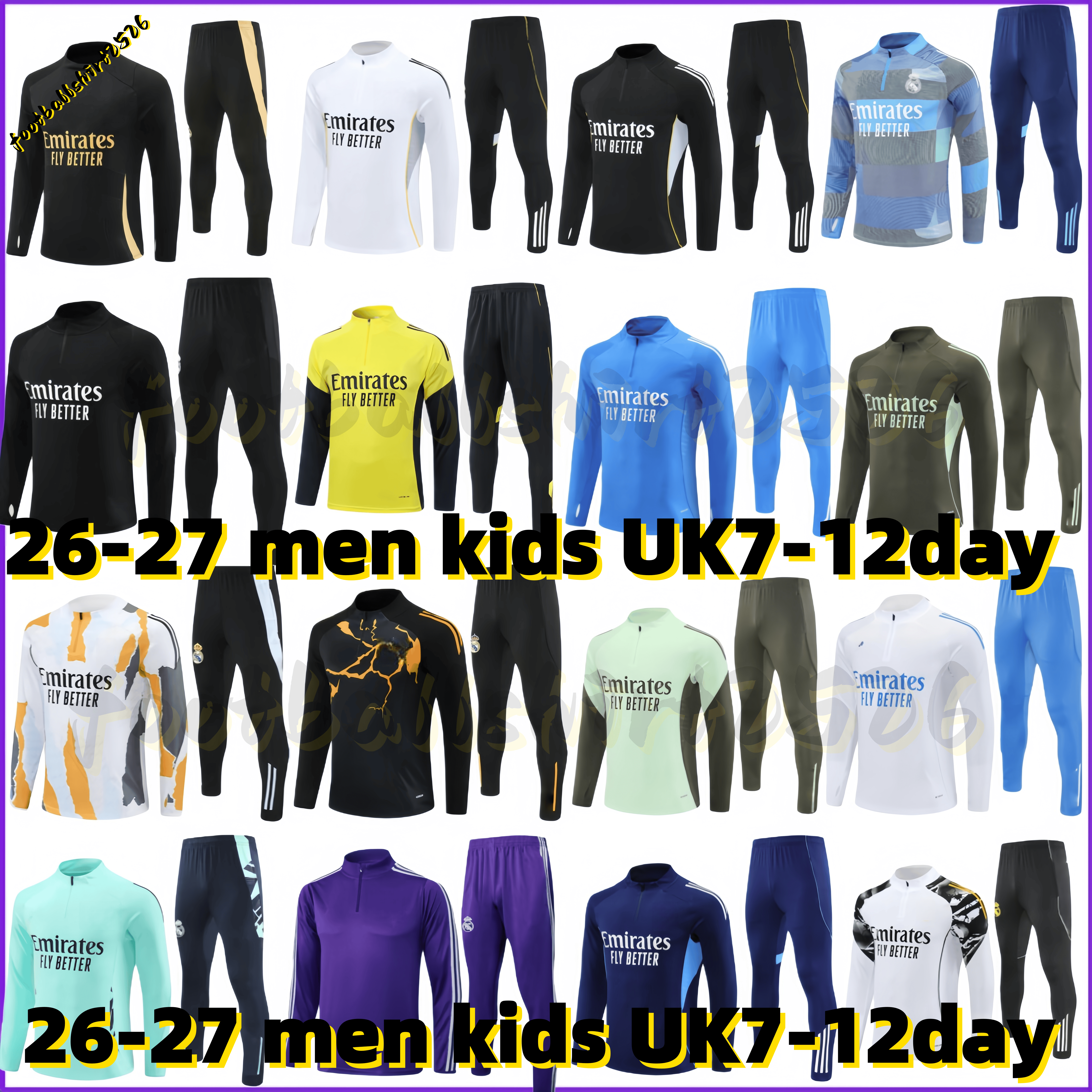 2025 2026 27 BELLINGHAM Reales Madrides tracksuit training suit top pants VINI JR 26 27 MBEPPA Long Sleeves men kids football sportswear chandal futbol survetement