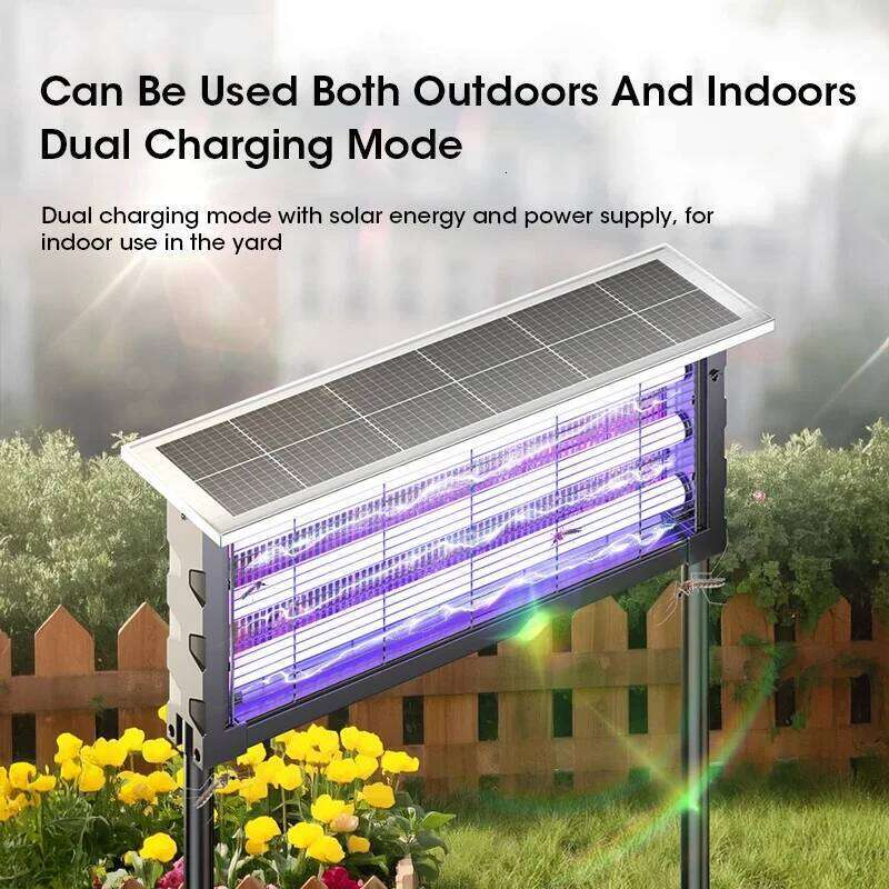 Solar Powered Large Area Mosquito Killer Lamp and Insect Fly Trap Light for Outdoor Garden Patio Yard Lawn Pest Control