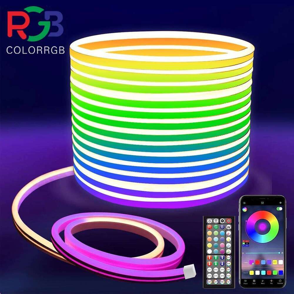 LED Neon Rope Lights, Lights For Bedroom Flexible LED Light With Remote And APP Control RGB Lighting Strip X260107