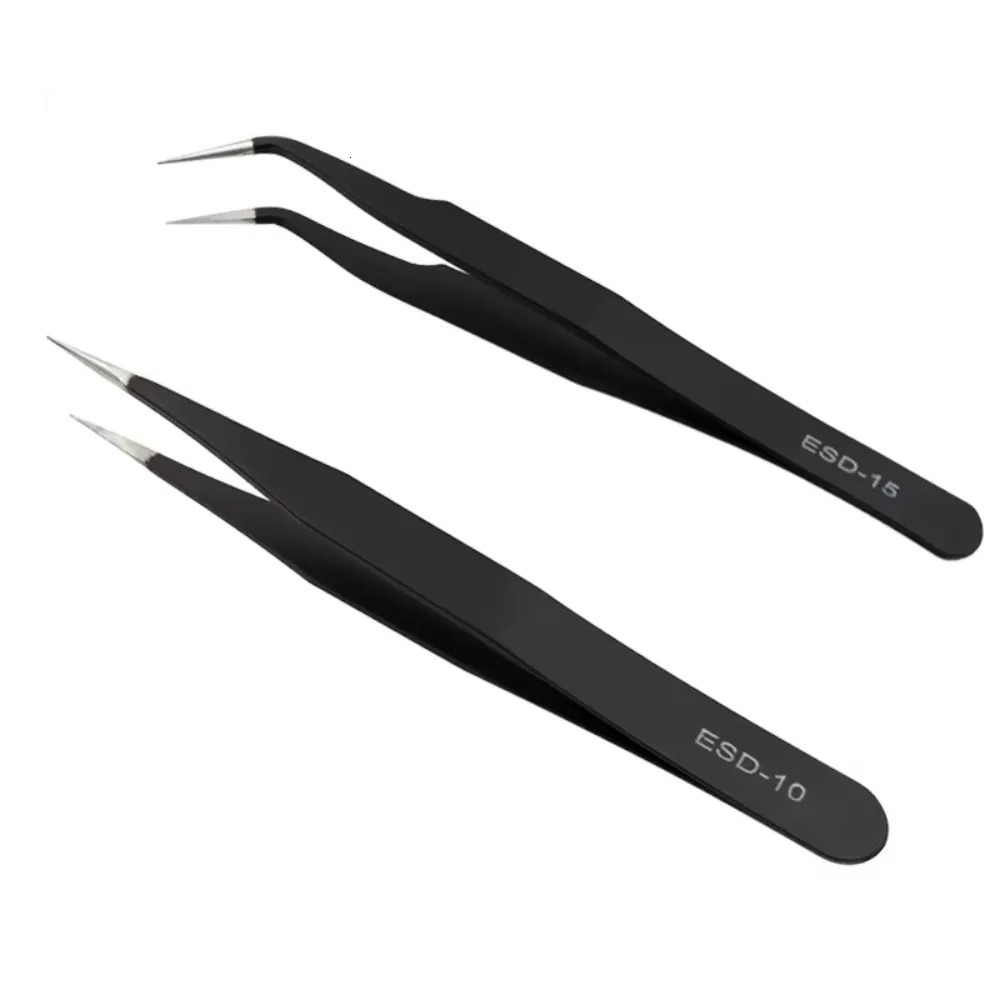 2pcs / Set Professional Rhinestone Tweezer Stainless Straight Curved Antioxidant Glitters Eyelash Nail Decoration Picking Tools 251231