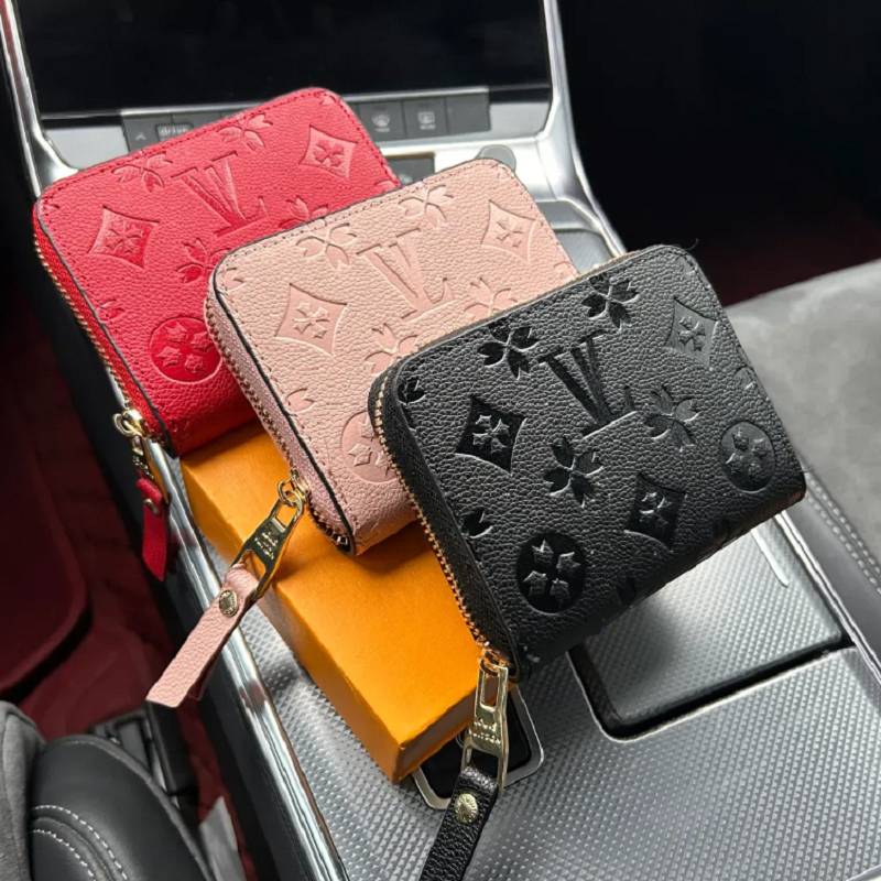 Designer Wallet Womens Mini Zippy Organizer Bag Credit Card Holder Coin Purse Key Pouch Purses Keychain wallet Clutch with orange Box M60067
