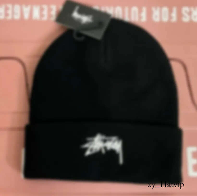 Stussylys Knitted Embroidered Wool Stud Men Women Autumn And Winter Fashion Cold Studded Warm Couple Beanie Outdoor Cashmere Studs Hat D43