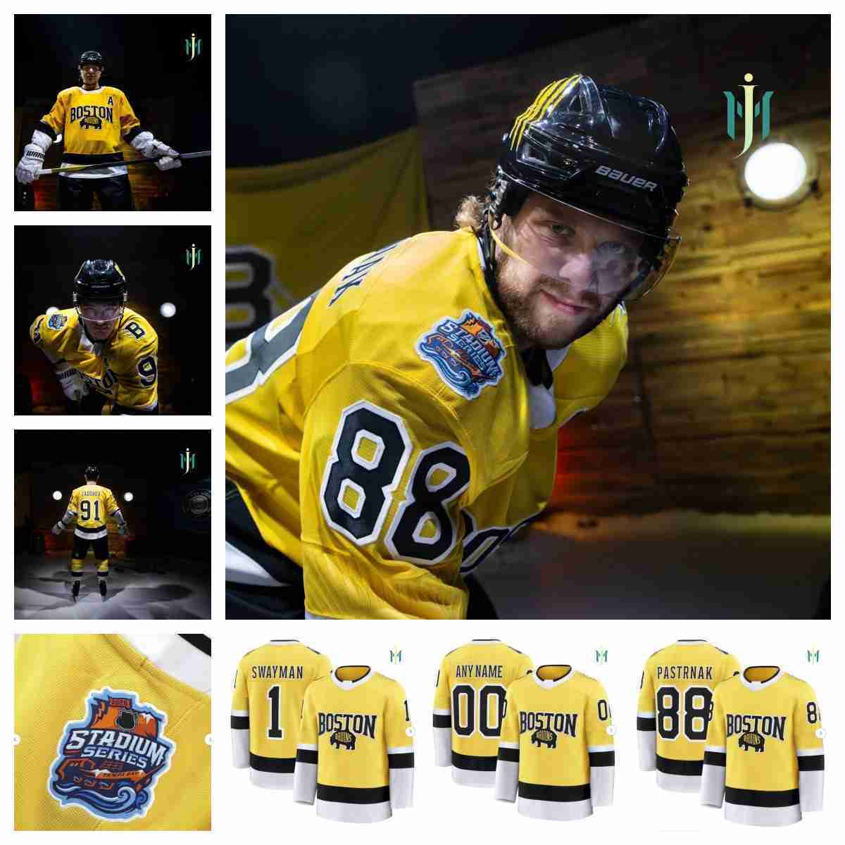 2026 Marat Khusnutdinov David Pastrnak Jeremy Swayman Charlie McAvoy Mens Custom hockey jersey -all stitched women youth xxs-6xl all size