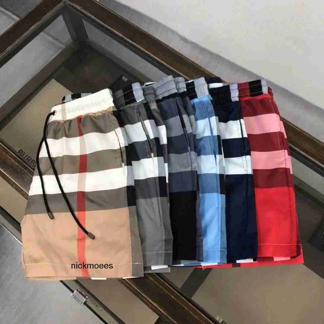 Plaid Swim Mens Shorts Designer Summer Women short Sports Gym Quick Drying Man Beach Pants Asian Size 3XL 4XL Burberys D1JB WQMM burberrys2 burberrys 84KO