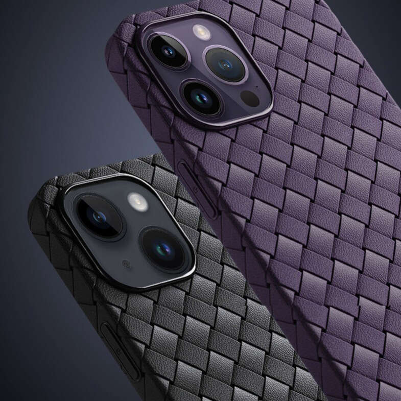 New Style Compatible With Apple 17 16 Woven Pattern Phone Case Lightweight Full Coverage Pro Couple Air Shockproof Max Protective Cover