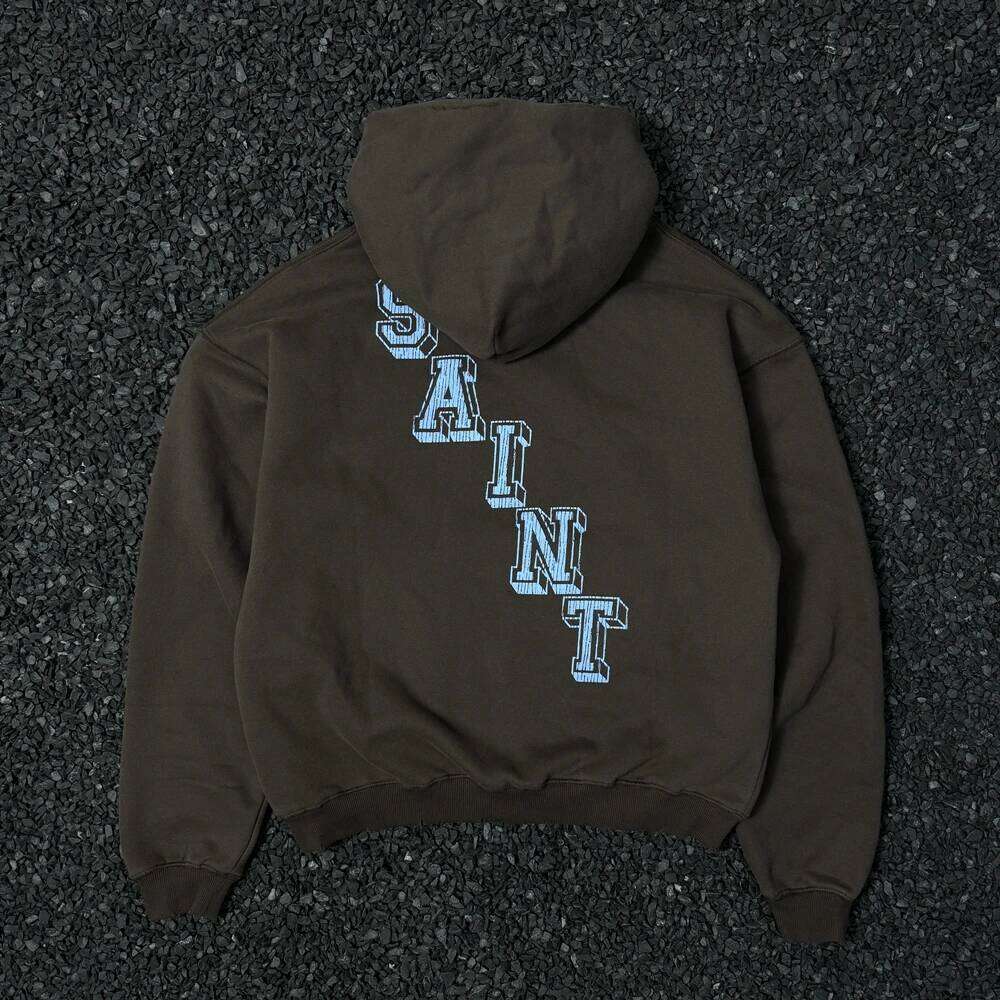 Yao Fashion Saint OF Michael Logo Print Cotton Hooded Casual Vintage Streetwear Loose Oversize Luxury Pullover Hoodies For Men X260107