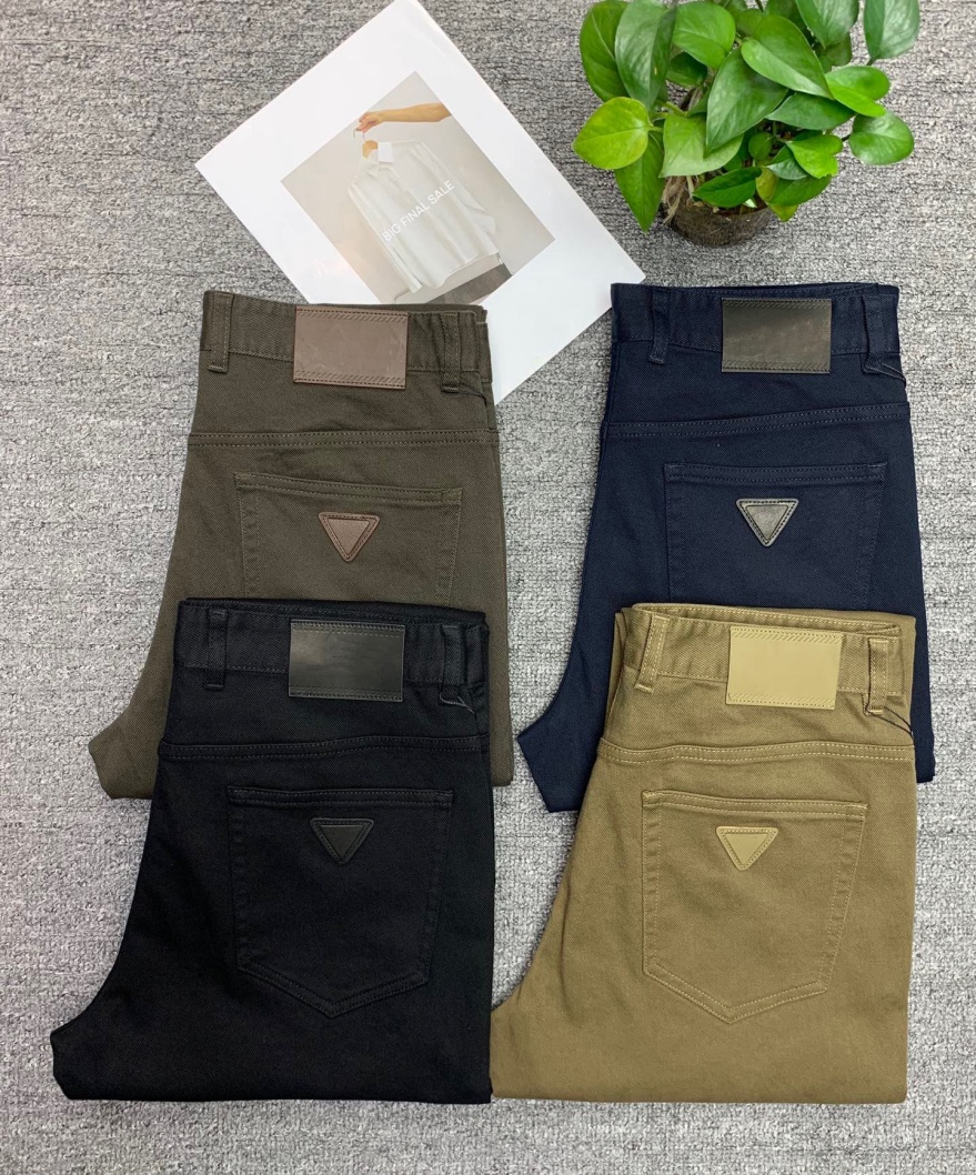 Designer pants men's casual trousers, tailored long trousers for men, business style men's trousers, casual luxury men's autumn and winter thick trousers