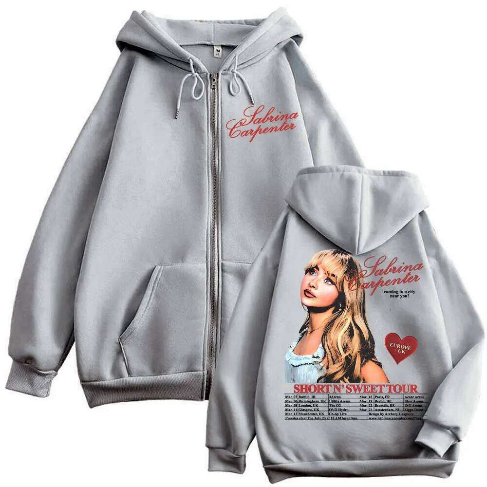 Sabrina Carpenter Short N' Sweet Album Merch Zipper Hoodies Fashion Aesthetic Zip Up Sweatshirt Men Women Harajuku Y2k Pullovers H260107 - view 7