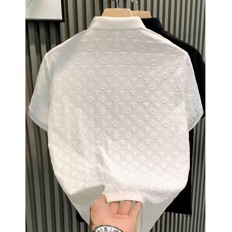 Men's Polos Men's Tees Polos Clothes Summer New Fashion Slim Fit Short Turn-Down Collar Half Sleeve Men's Clothing Daily Outfit