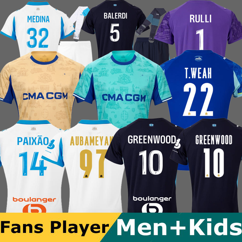 25 26 RABIOT OM maillot de foot GREENWOOD fourth VERMEEREN Home Third Soccer jersey OUNAHI 2025 2026 GOUIRI KIDS football shirt hommes enfants BALERDI Away MEDINA