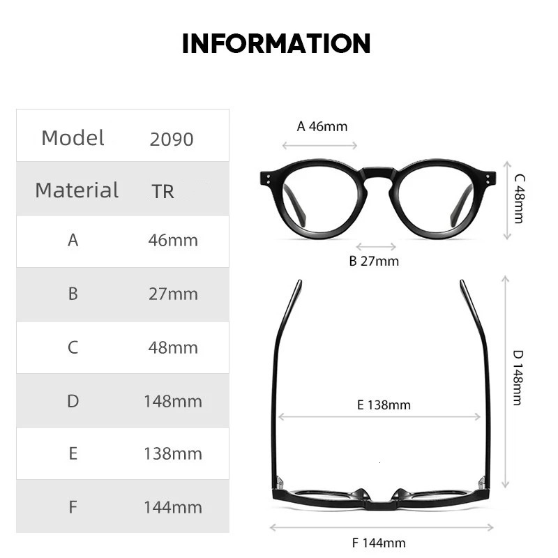 Retro Round Glasses Frame Women Men Frames Computer Anti Blue Ray Optical Eyeglasses Vintage Eyewear 260104 - view 5