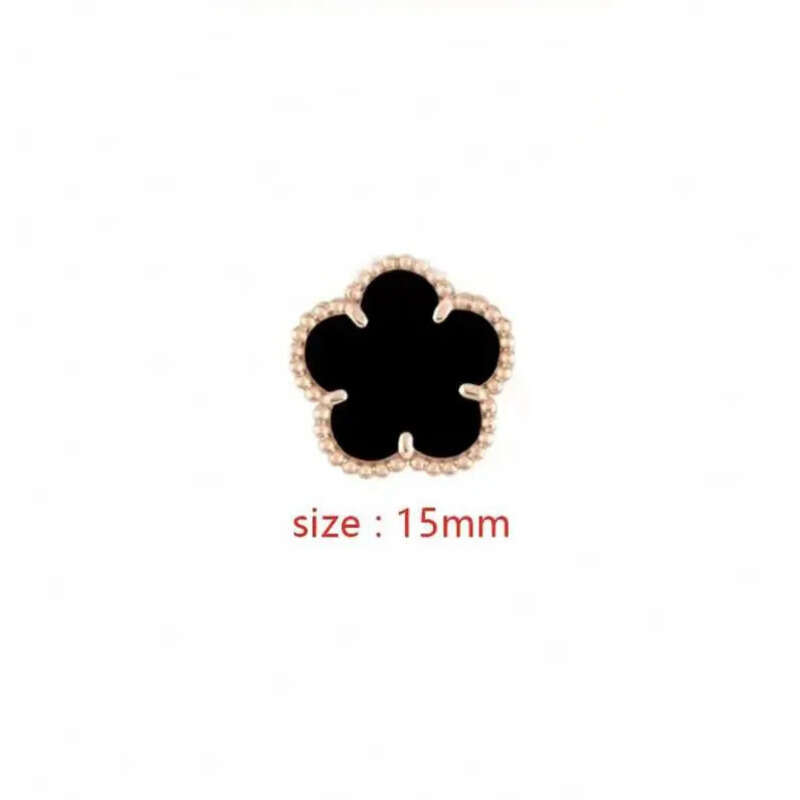 Hot-selling Free Shipping Designer Jewelry 15mm Clover Earrings For Women; White Women's Earrings; Mother Of Pearl Gold Rose H260202