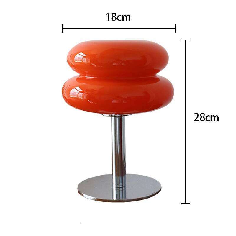 Macaron Glass Table Lamp Trichromatic Dimming Living Room Atmosphere Lamps Eye Protection Night Light Girl Bedroom Bedside Decor 26T0107